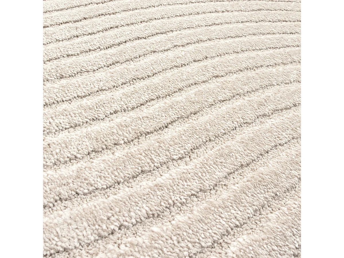 Tapis Everest moderne effet haut-bas 3D - Beige - 200 x 290 cm