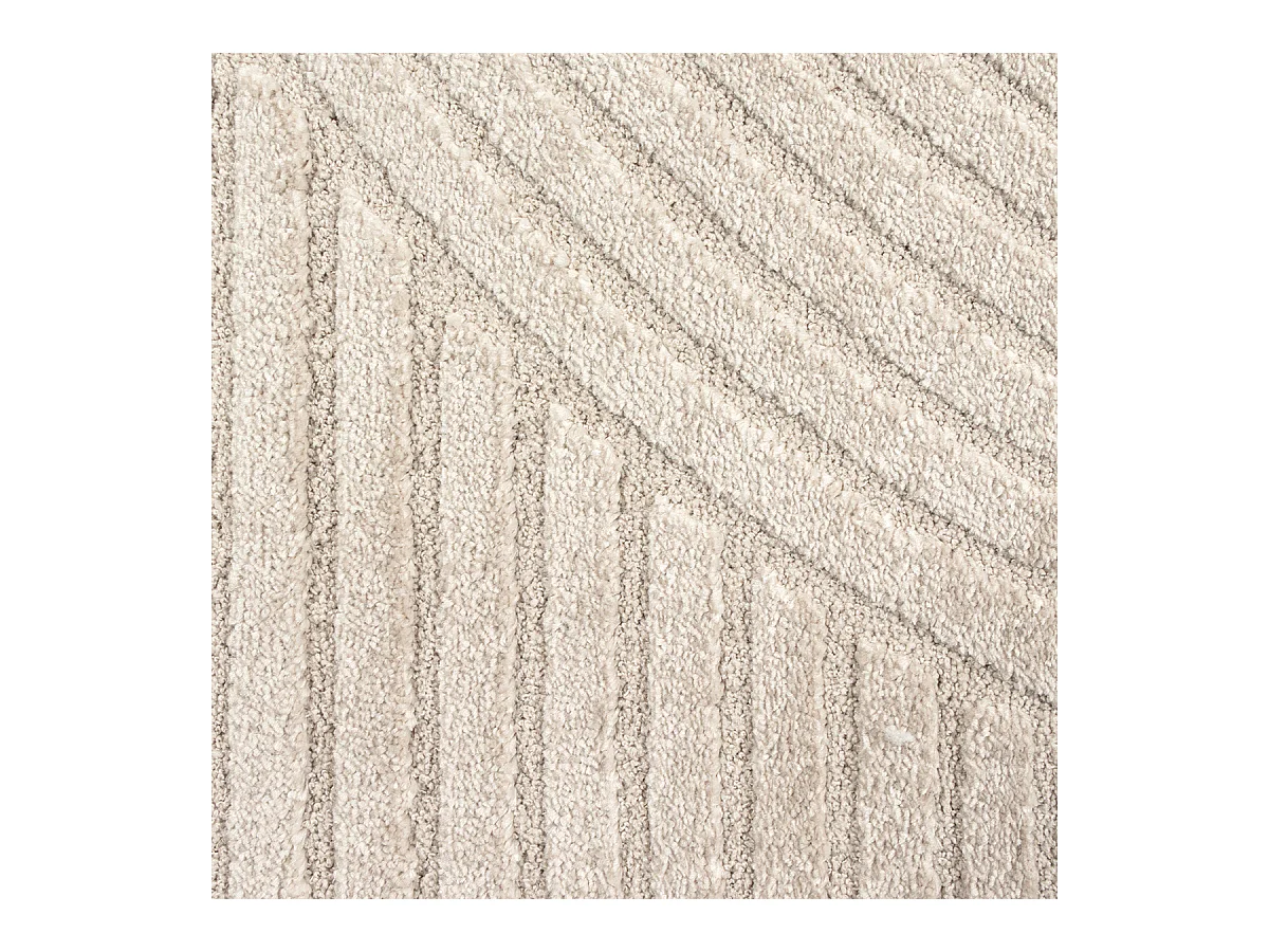 Tapis Everest moderne effet haut-bas 3D - Beige - 120 x 170 cm
