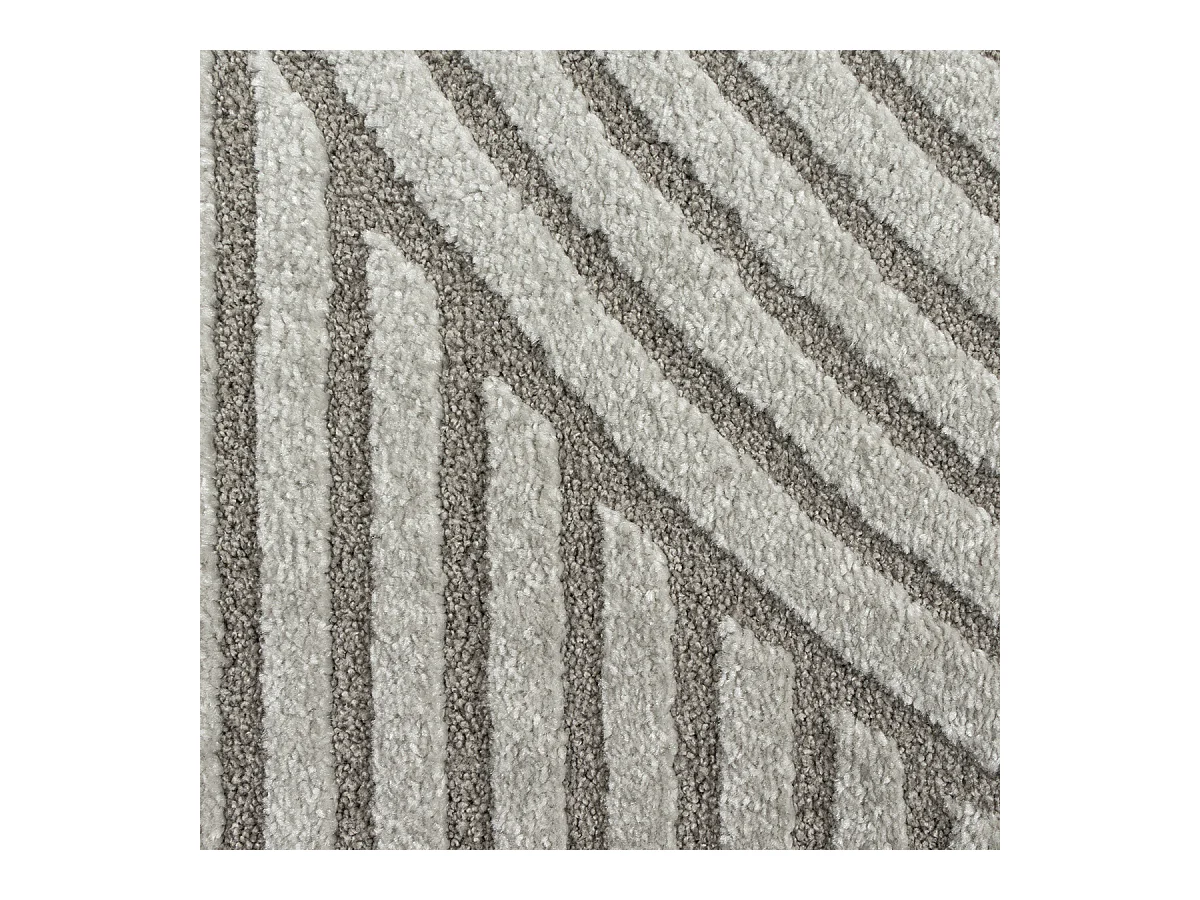 Tapis Everest moderne effet haut-bas 3D - Gris - 120 x 170 cm
