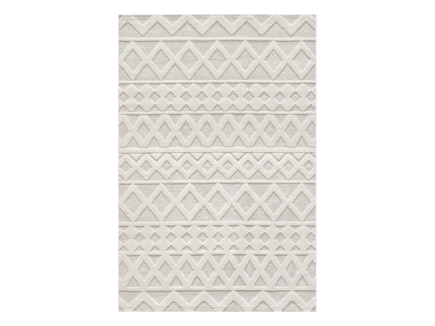 Tapis Everest moderne losange - Crème - 200 x 290 cm