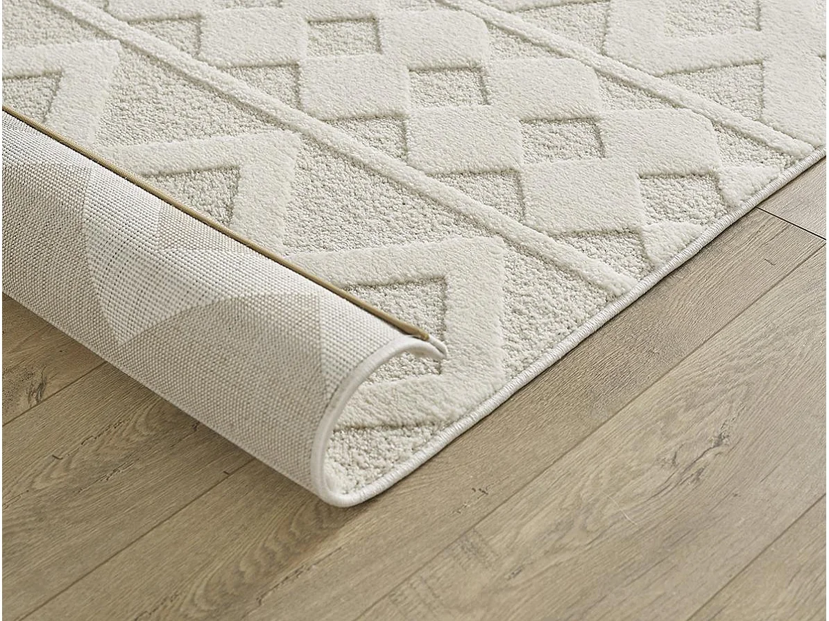 Tapis Everest moderne losange - Crème - 200 x 290 cm