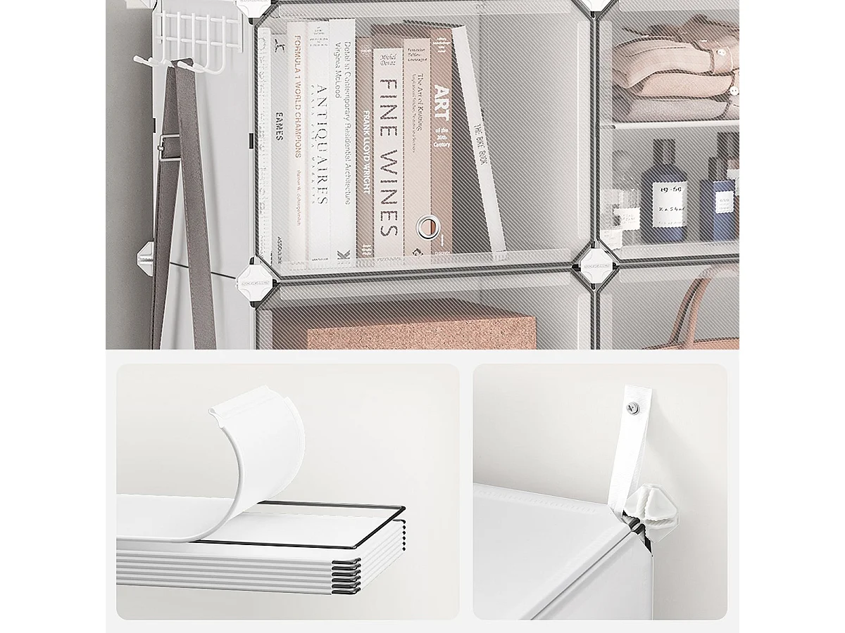 Meuble à chaussures 6 abattants blanc - L82 cm