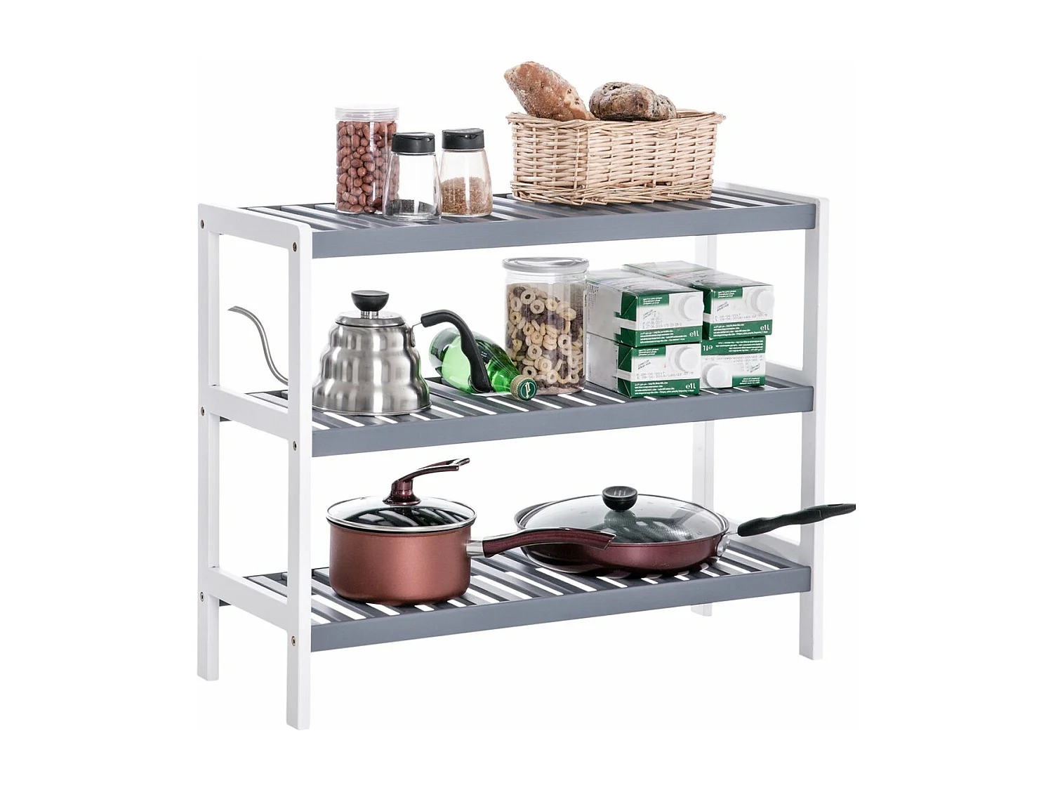 Etagère à chaussures 3 niveaux - L70 cm