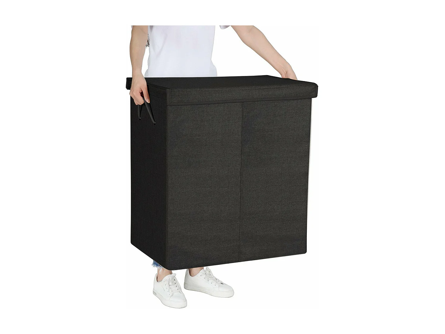 Wäschekorb Schwarz – L60 cm