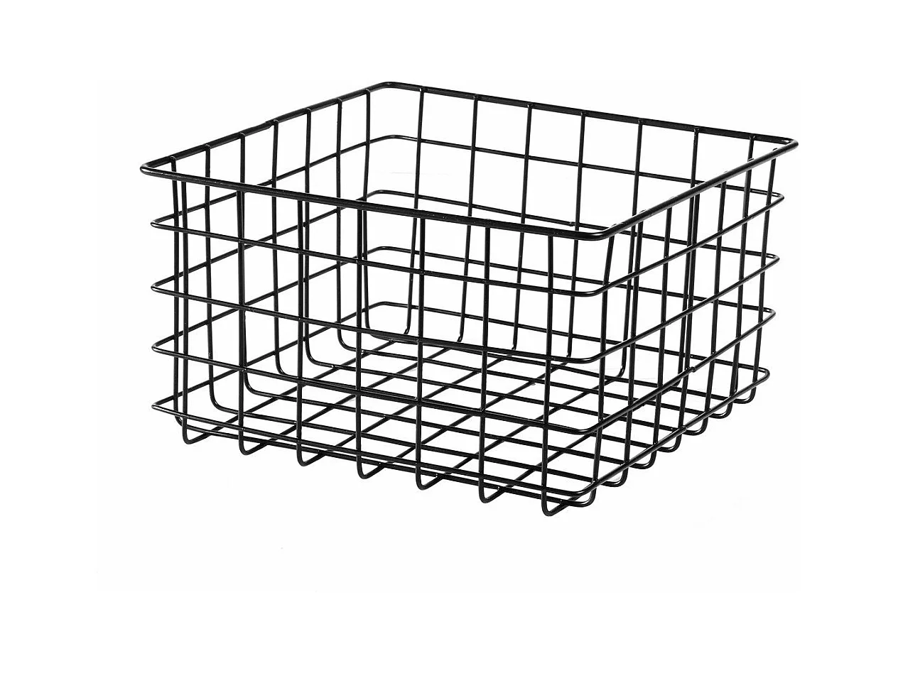 Panier filaire noir petit modèle - H16 cm