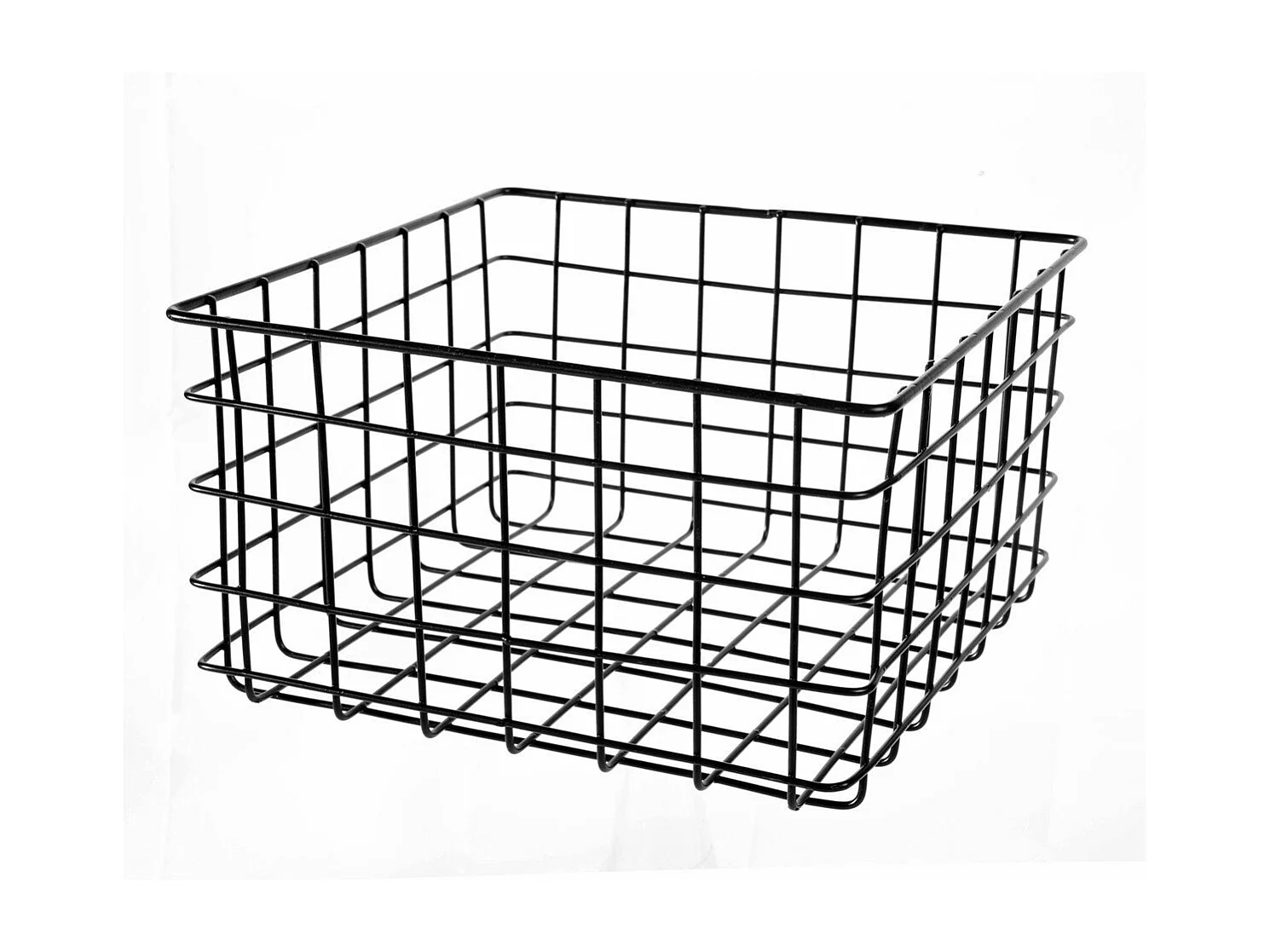 Panier filaire noir petit modèle - H16 cm