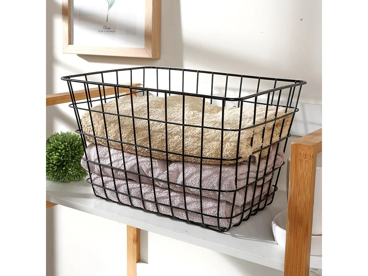 Panier filaire noir moyen modèle  - H23 cm