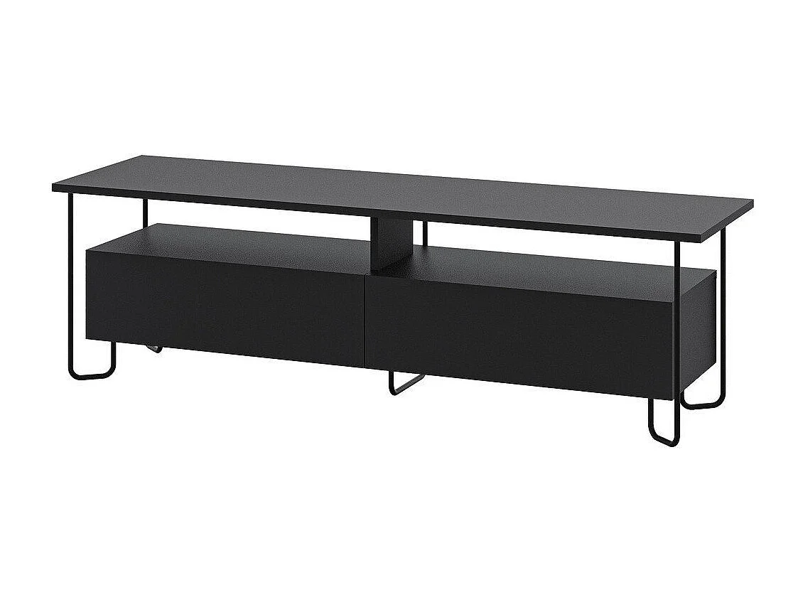 Meuble TV 2 portes avec pieds en métal L150 cm - DILLY