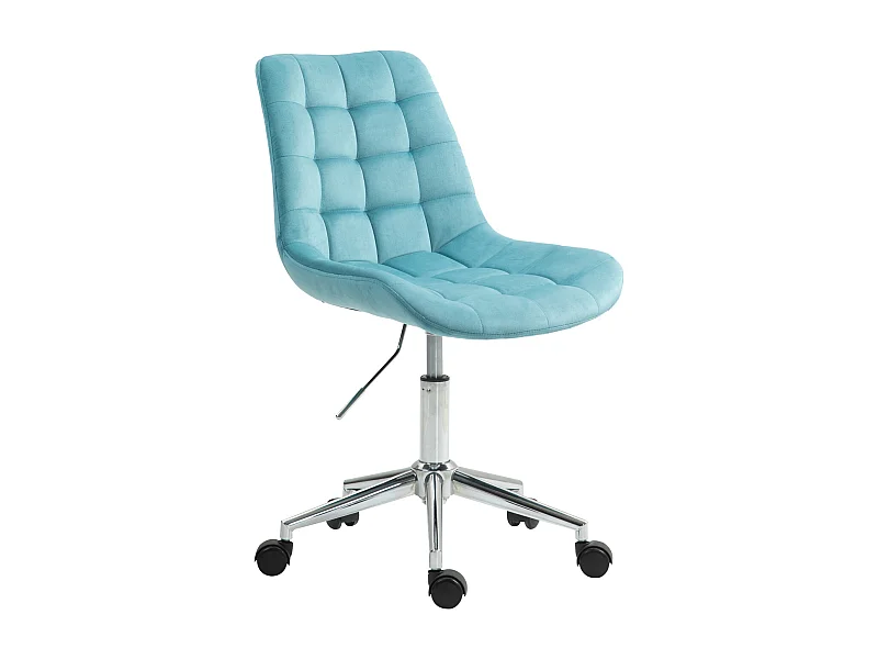 Chaise de bureau SVITA MICKY pour enfants, chaise de bureau réglable en hauteur, chaise pivotante, bleu clair