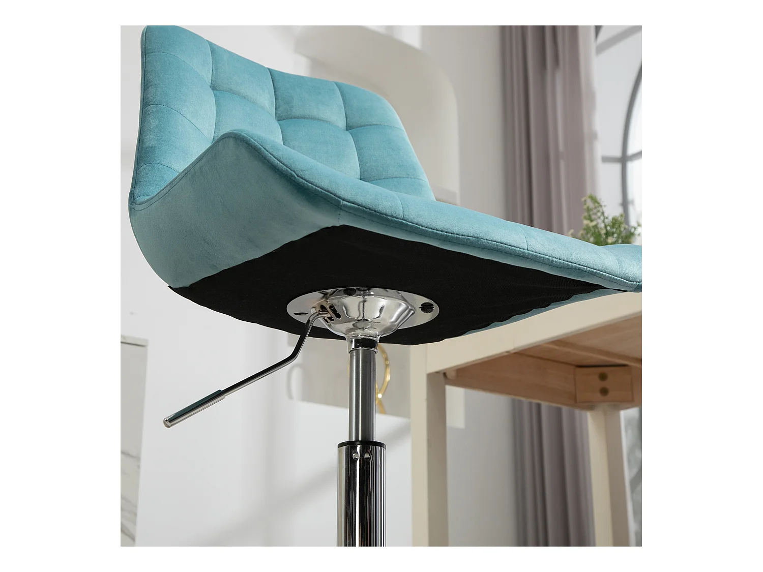 Chaise de bureau SVITA MICKY pour enfants, chaise de bureau réglable en hauteur, chaise pivotante, bleu clair