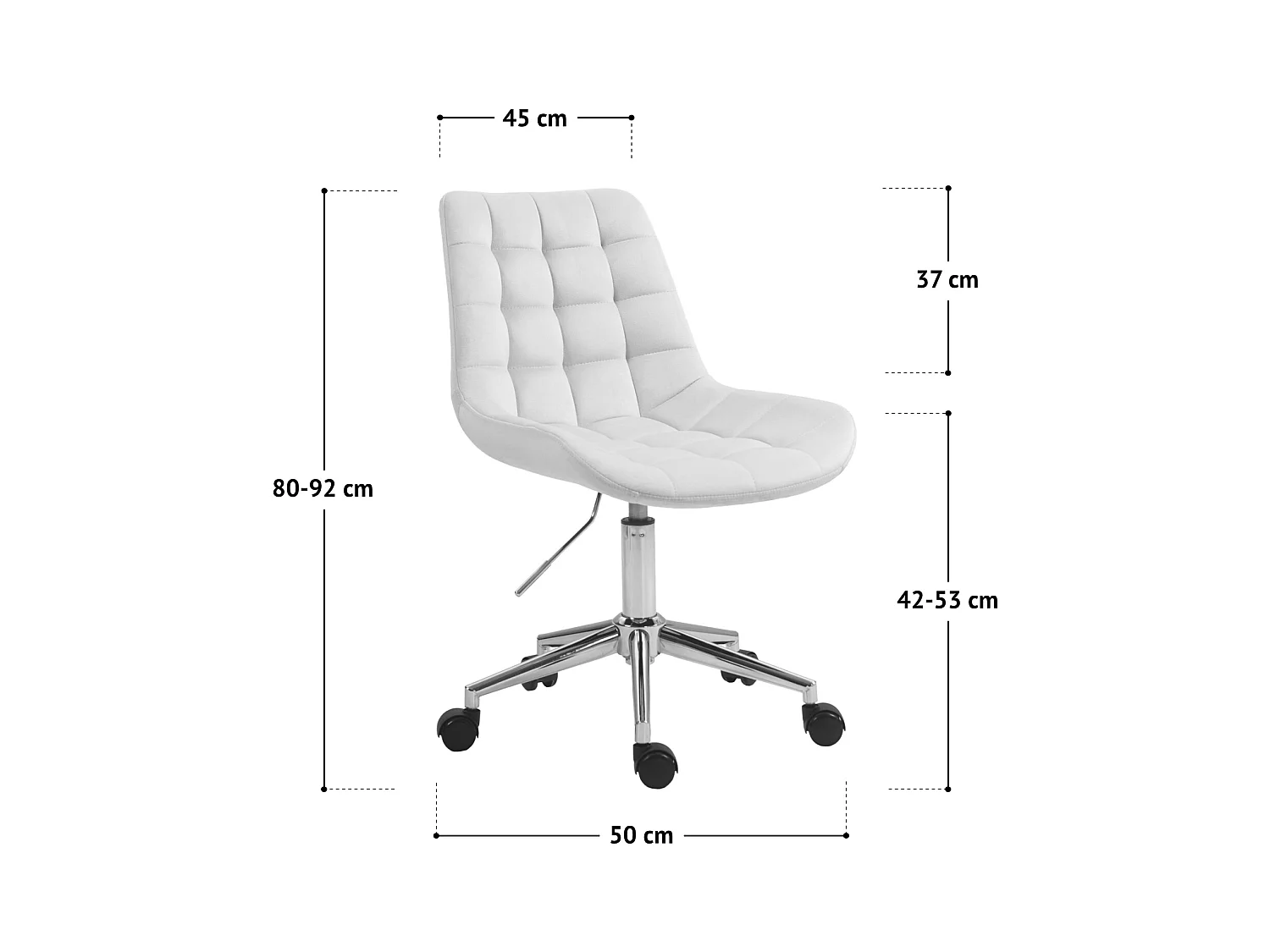 Chaise de bureau SVITA MICKY pour enfants, chaise de bureau réglable en hauteur, chaise pivotante, bleu clair