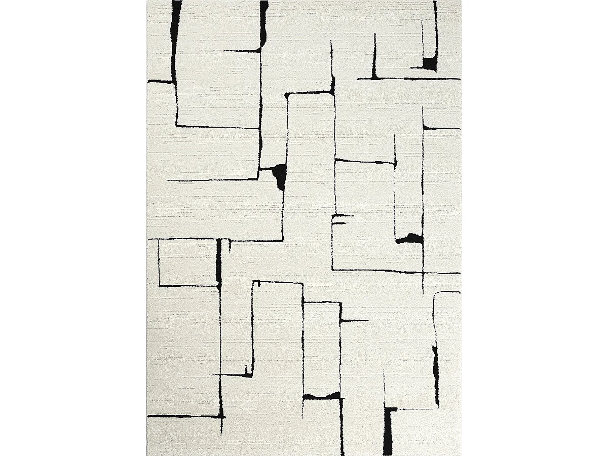 Tapis Everest design moderne - Crème - 80 x 150 cm