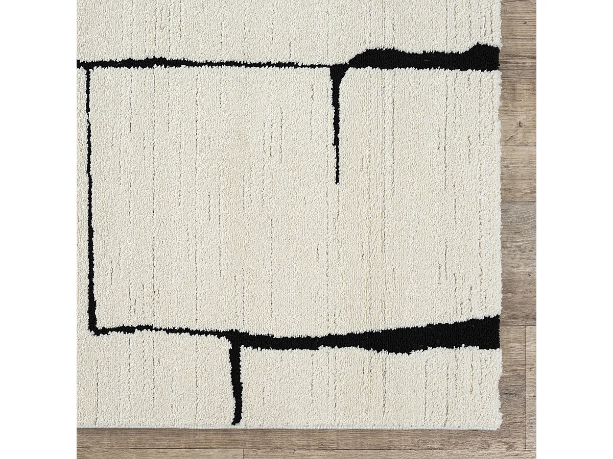 Tapis Everest design moderne - Crème - 80 x 150 cm