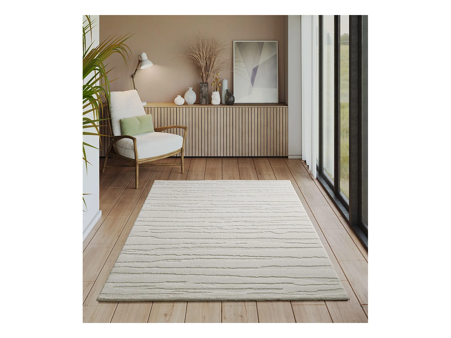 Vloerkleed Everest Modern Design - Crème - 240 x 340 cm