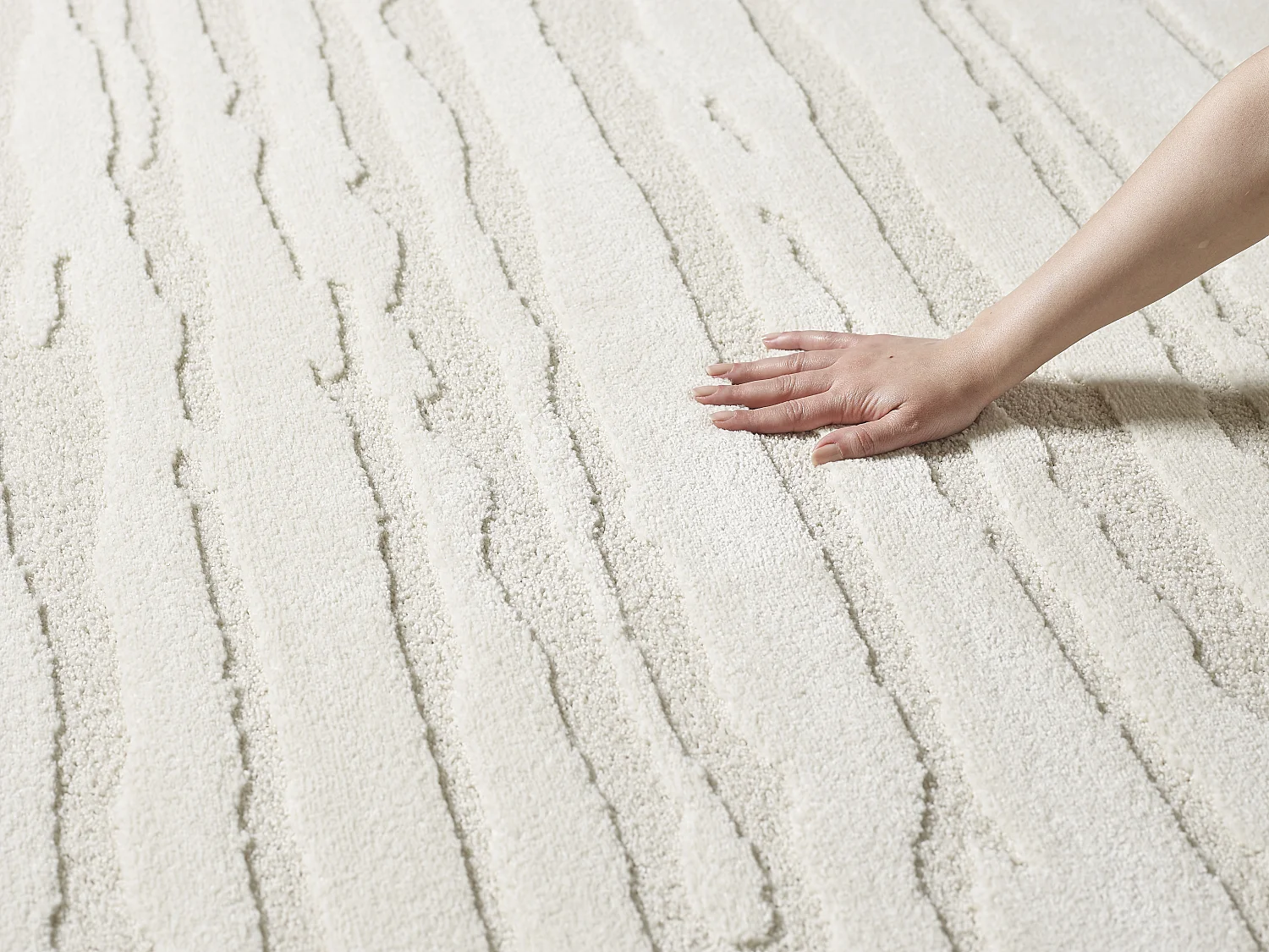 Tapis Everest moderne design - Crème - 140 x 200 cm