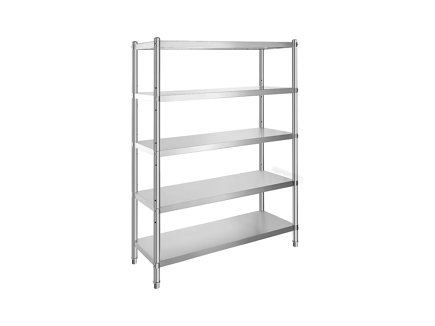 Desserte de Cuisine, Étagère de Cuisine,  Étagère en acier inoxydable à 5 niveaux, étagères de rangement réglables (Étagères de Rangement Réglables)