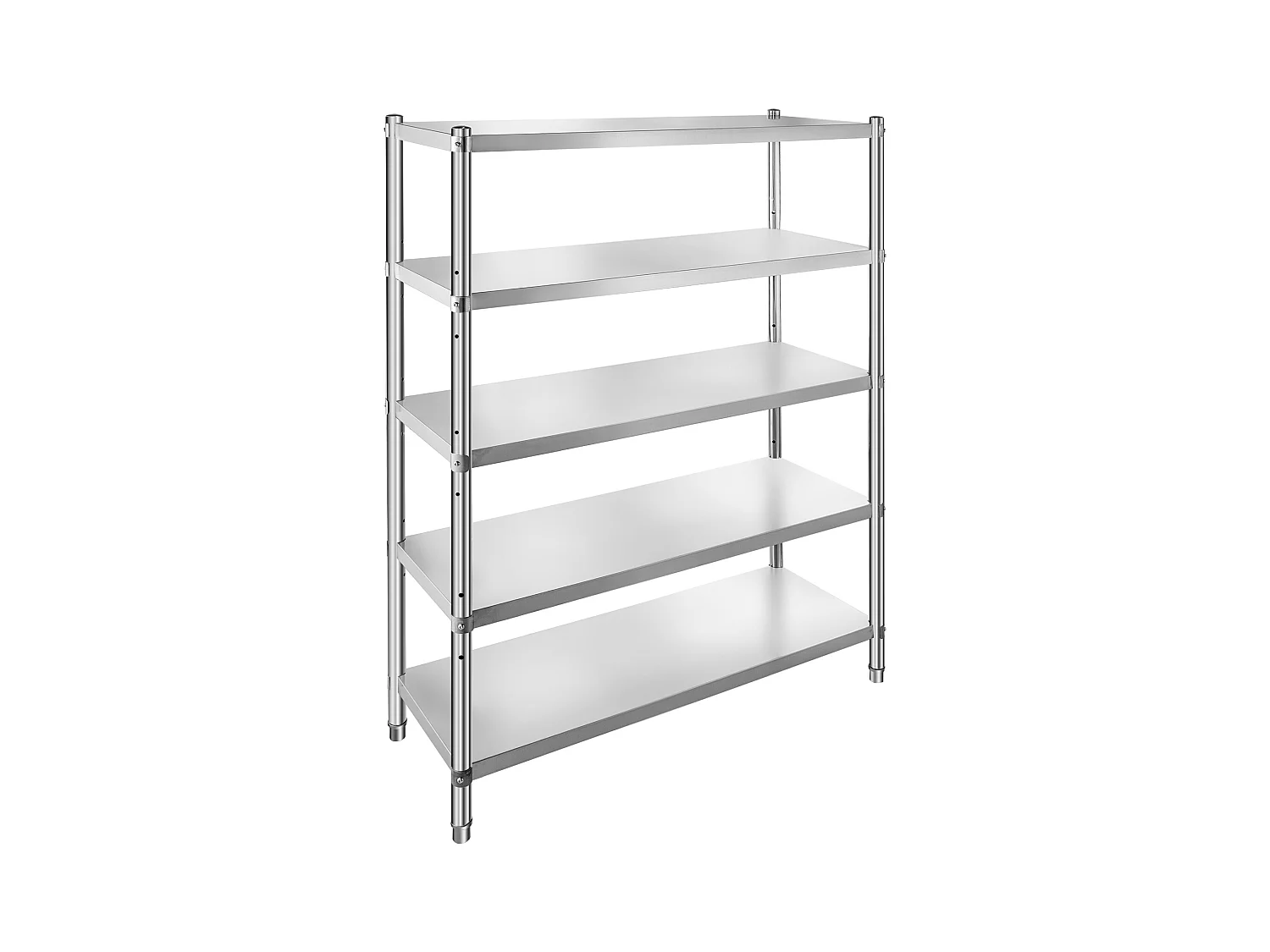 Desserte de Cuisine, Étagère de Cuisine,  Étagère en acier inoxydable à 5 niveaux, étagères de rangement réglables (Étagères de Rangement Réglables)