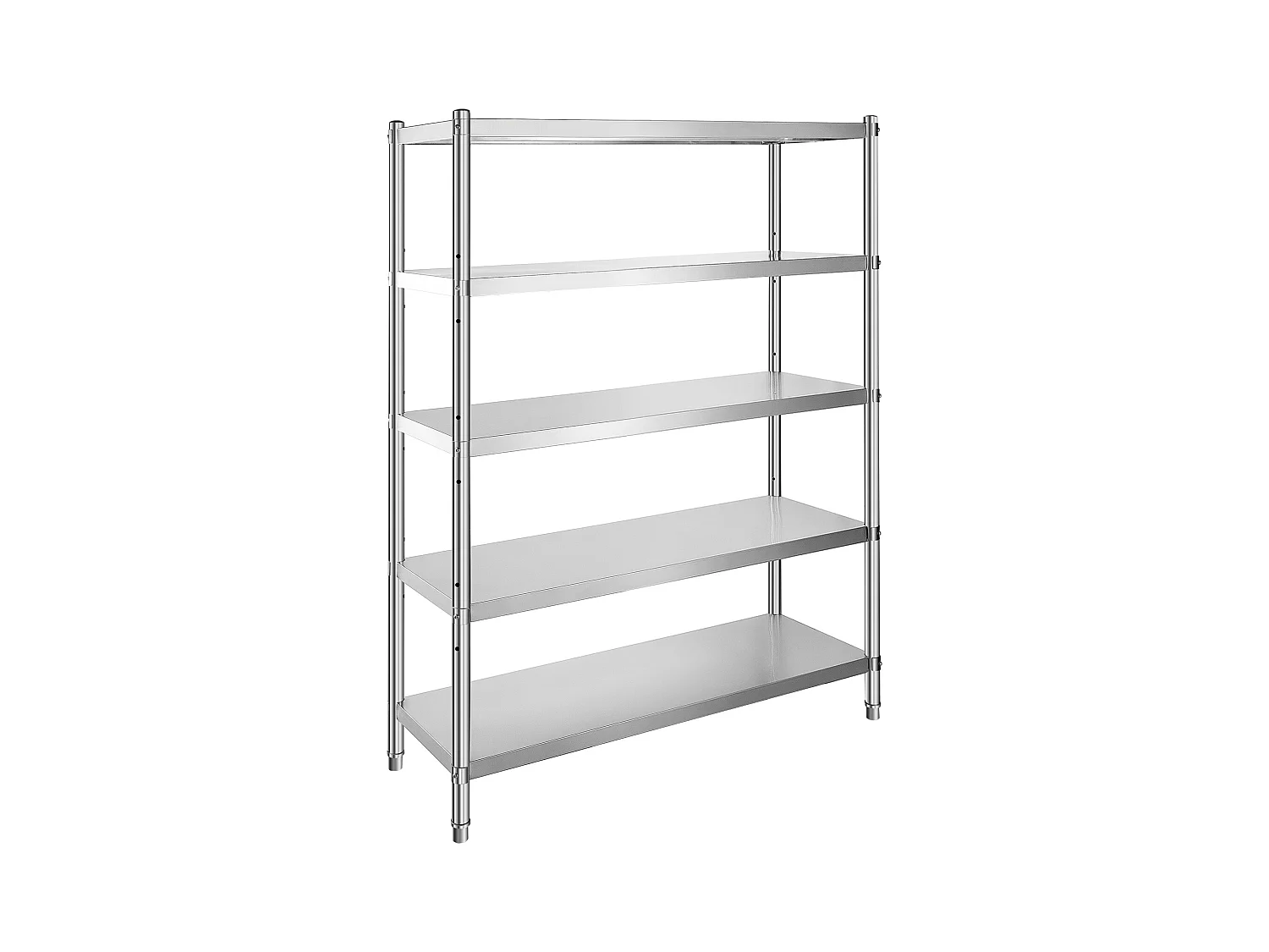 Desserte de Cuisine, Étagère de Cuisine,  Étagère en acier inoxydable à 5 niveaux, étagères de rangement réglables (Étagères de Rangement Réglables)