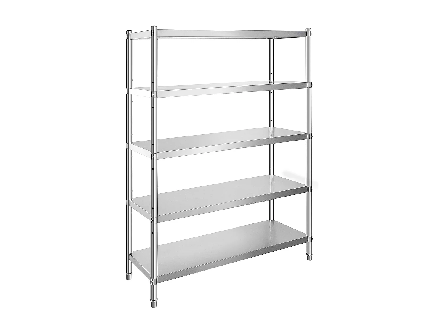 Desserte de Cuisine, Étagère de Cuisine,  Étagère en acier inoxydable à 5 niveaux, étagères de rangement réglables (Étagères de Rangement Réglables)