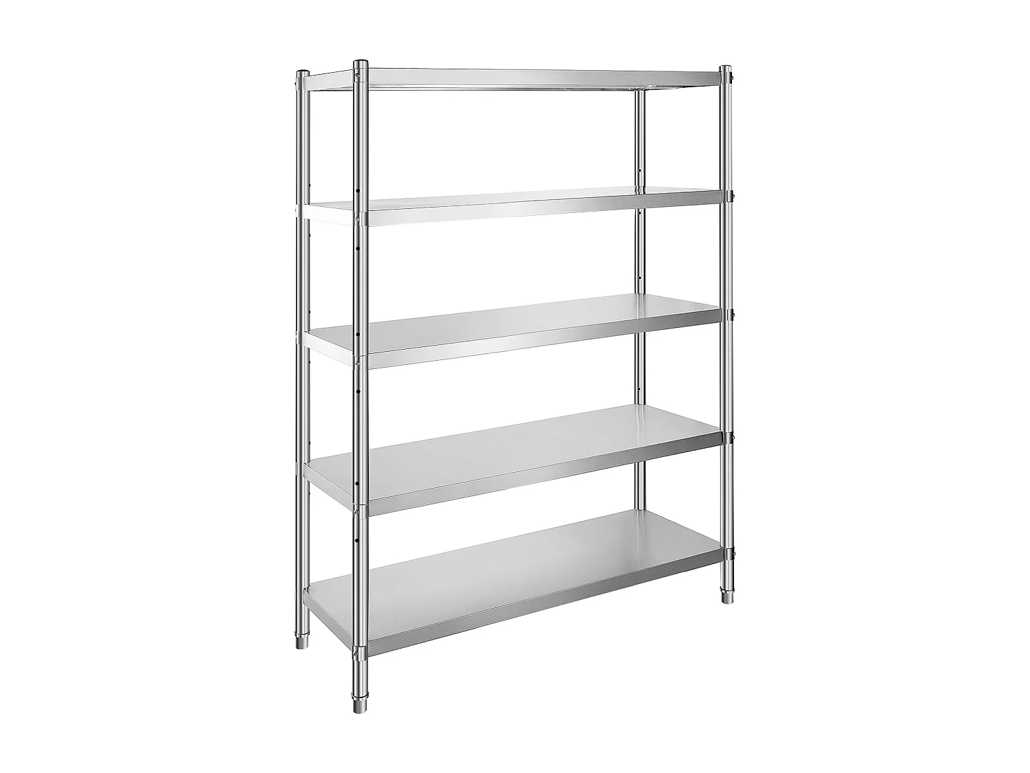 Desserte de Cuisine, Étagère de Cuisine,  Étagère en acier inoxydable à 5 niveaux, étagères de rangement réglables (Étagères de Rangement Réglables)