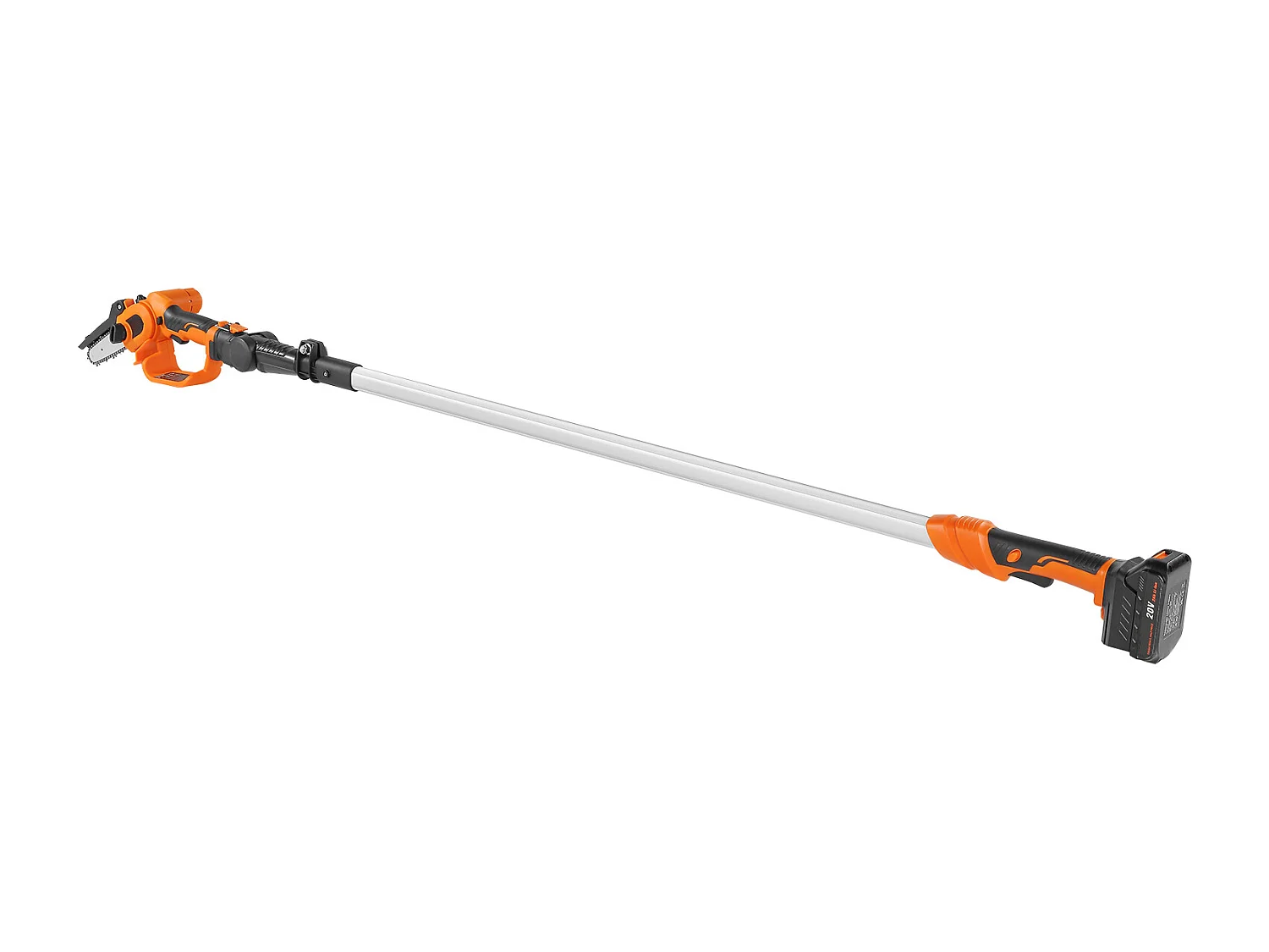 Scie à Perche Sans Fil 2-en-1 SucceBuy, 20V 2Ah Battery, avec Batterie et Couvercle Lame pour Couper Branches Arbres