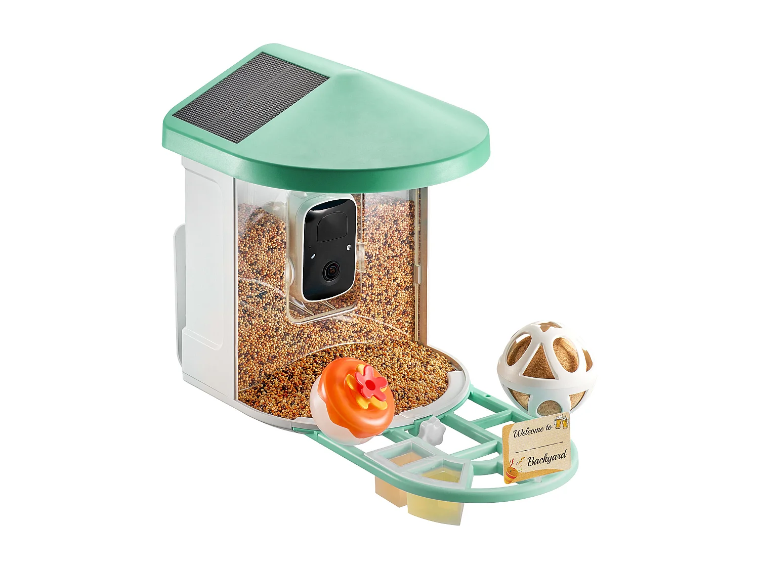 Mangeoire à Oiseaux SucceBuy Intelligente, Caméra, IA plus de 10 000 Espèces, Solaire