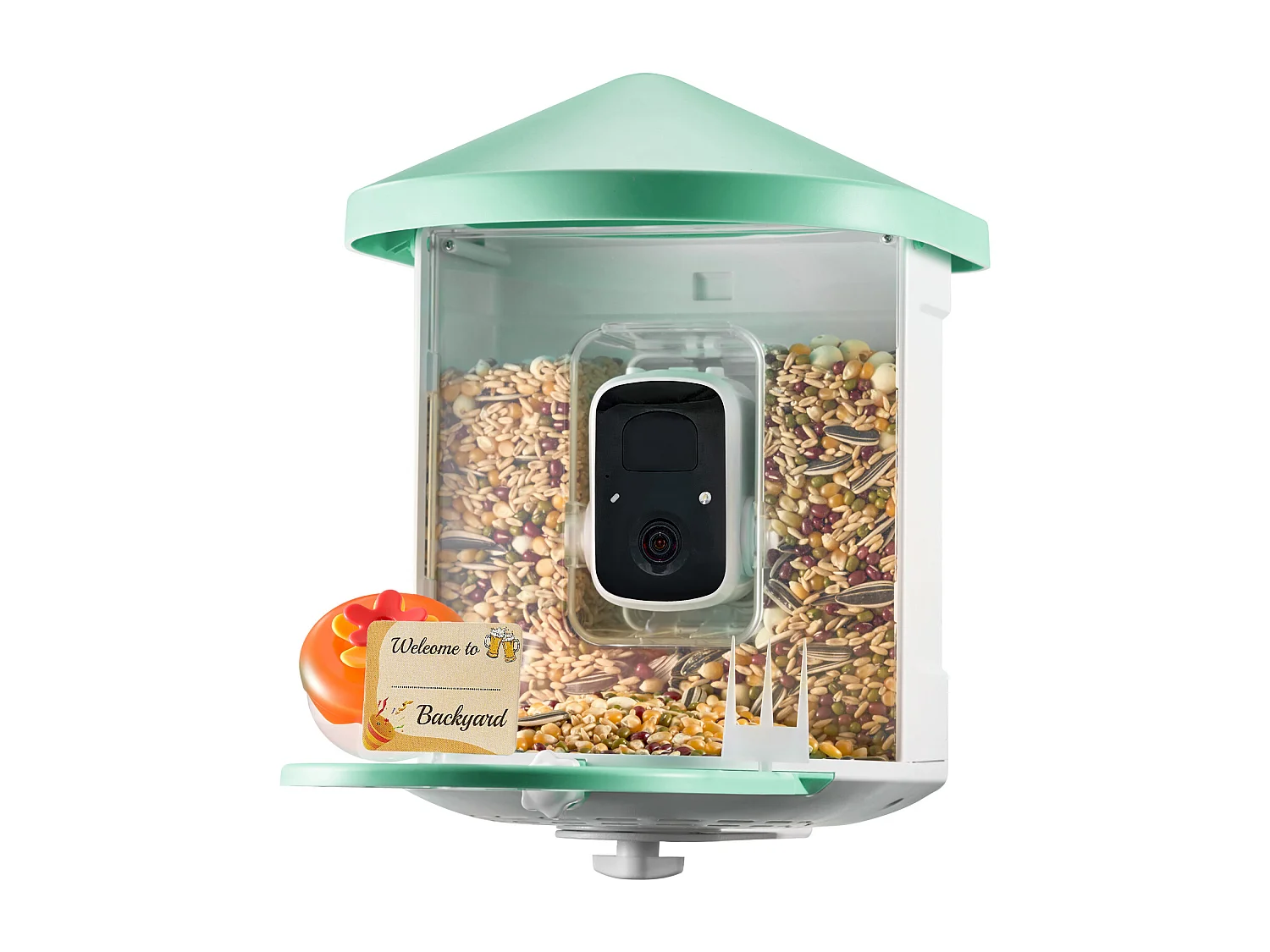 Mangeoire à Oiseaux SucceBuy Intelligente, Caméra, IA plus de 10 000 Espèces, Solaire