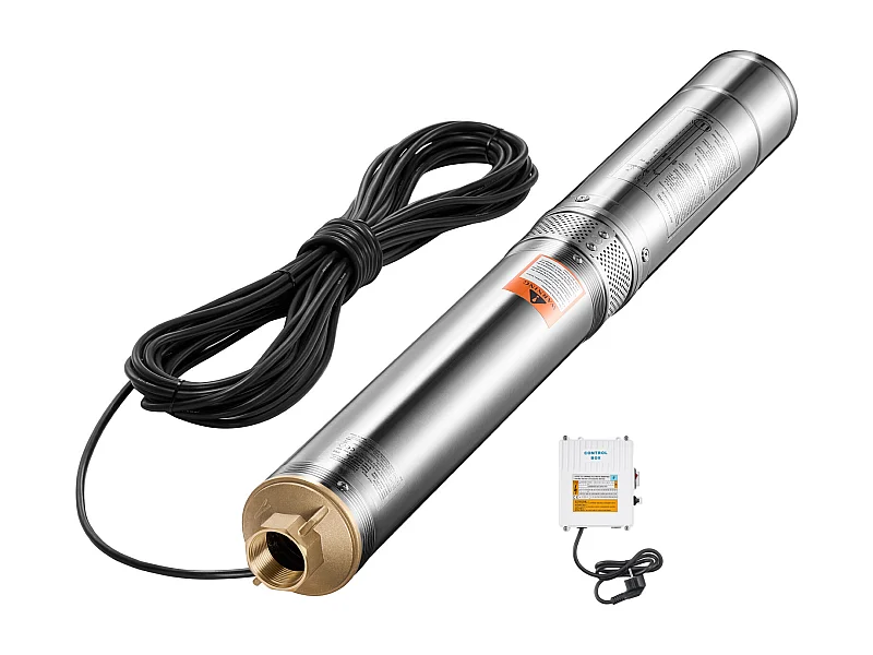 Pompa per Pozzi Profondi SucceBuy, 550 W, Potenza di Uscita, 85 m, Capo di Pressione 65 L/min, Acciaio Inossidabile