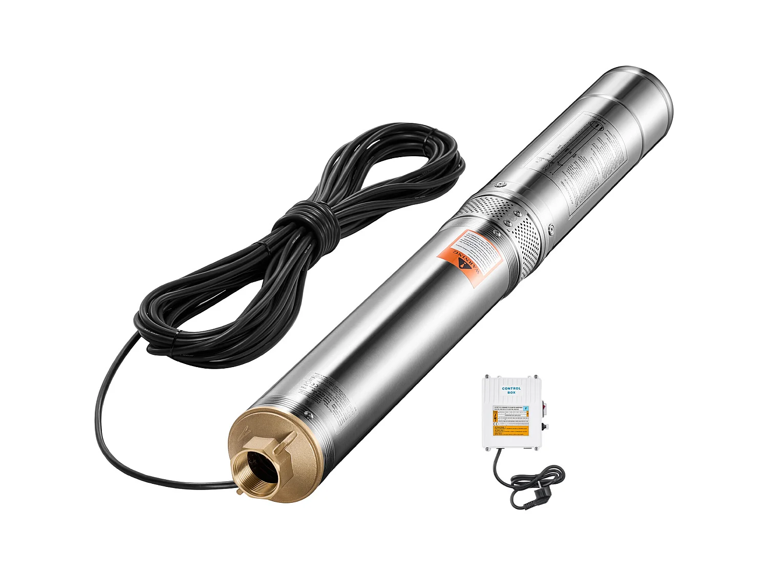 Pompe pour Puits Profonds SucceBuy, 550 W, Puissance de Sortie, 85 m, Hauteur Manométrique 65 L/min, Acier Inoxydable