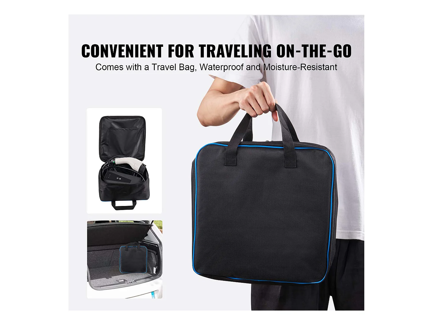 Chargeur Portable SucceBuy pour Véhicule Électrique (VE), Type 2, Prise CEE 7/7, 16A, 220-240V, Câble de Charge pour VE