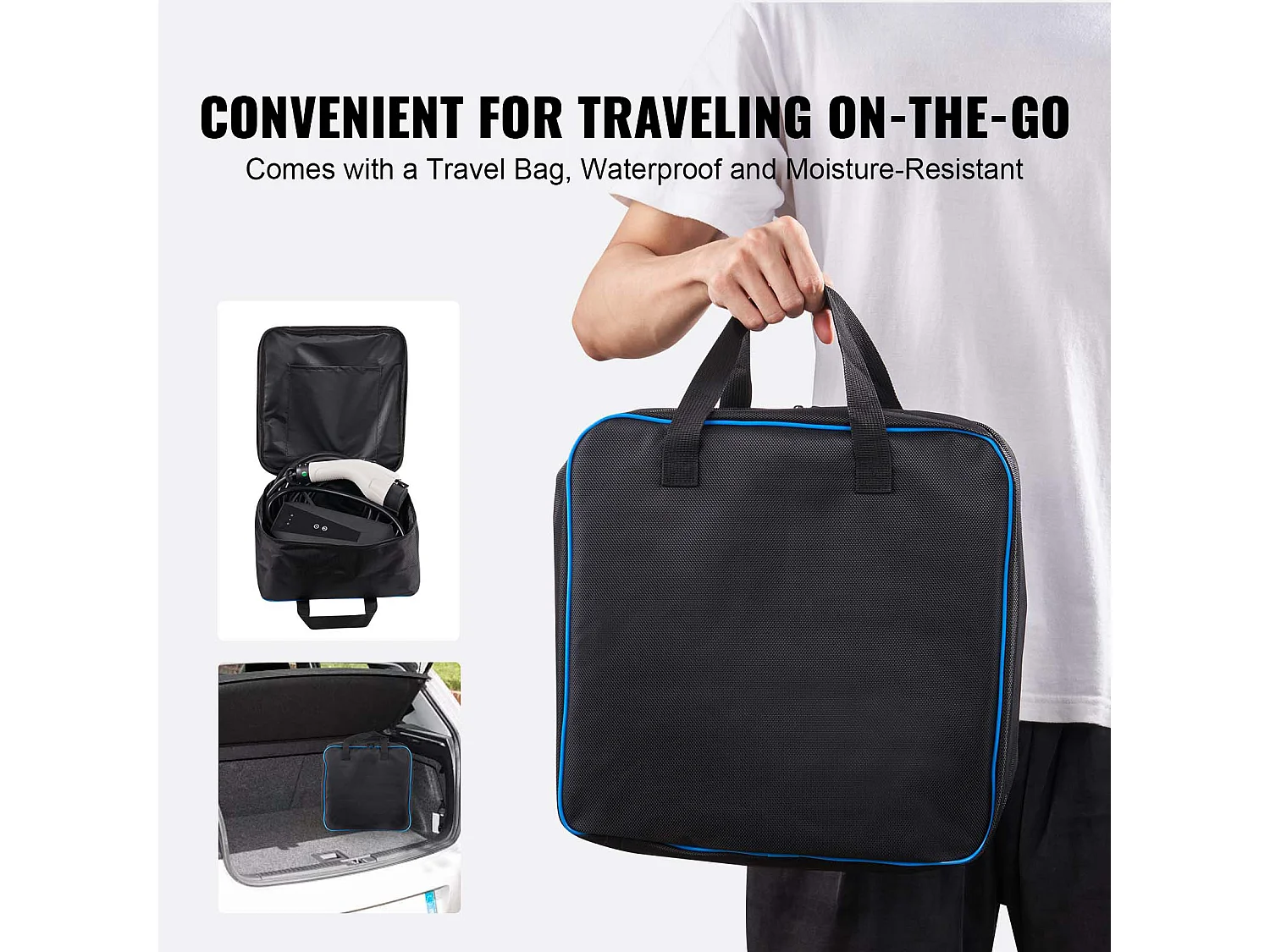 Chargeur Portable SucceBuy pour Véhicule Électrique (VE), Type 2, Prise CEE 7/7, 16A, 220-240V, Câble de Charge pour VE