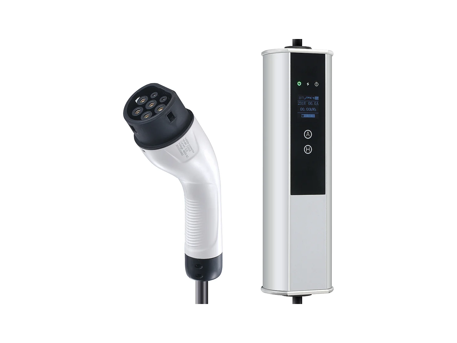 Chargeur EV Portable SucceBuy, Type 2, Câble de Charge 32 A, 230 V/400 V, Monophasé 22 kW Triphasé, Câble de Charge 7,5 m