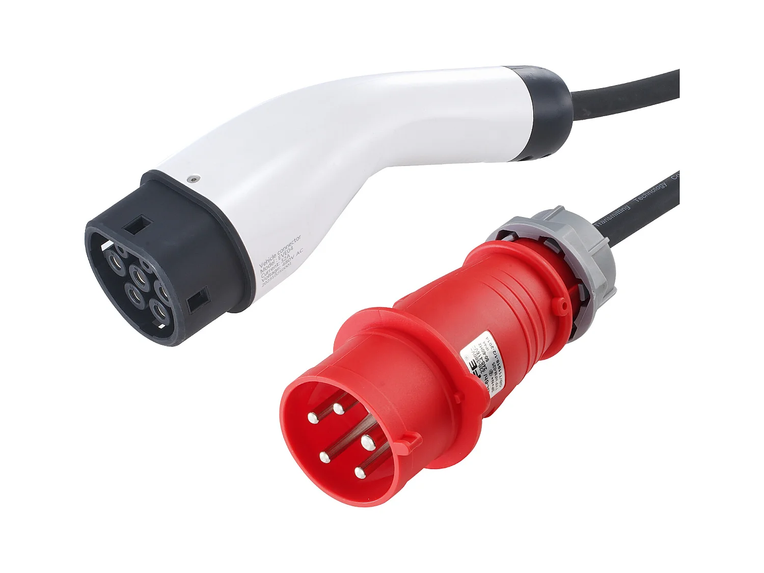 Chargeur EV Portable SucceBuy, Type 2, Câble de Charge 32 A, 230 V/400 V, Monophasé 22 kW Triphasé, Câble de Charge 7,5 m