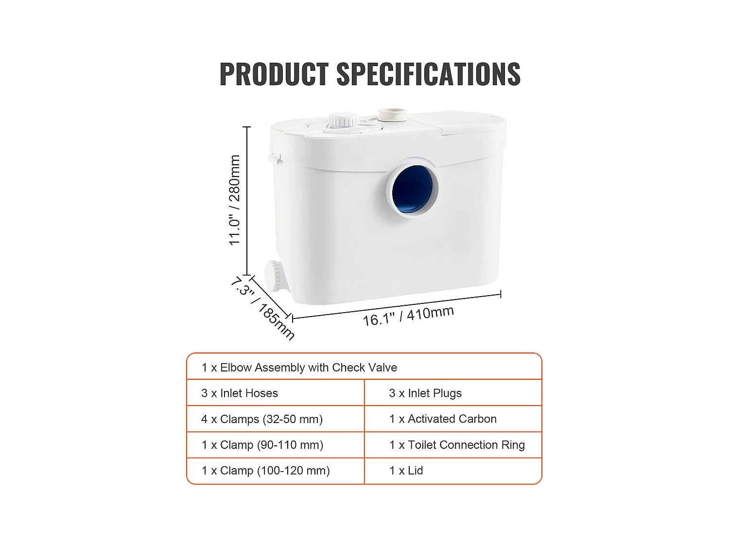 Pompe D'élimination de Broyeur SucceBuy 700 W 3 Entrées D'eau Sous-Sol Cuisine Salle de Bain