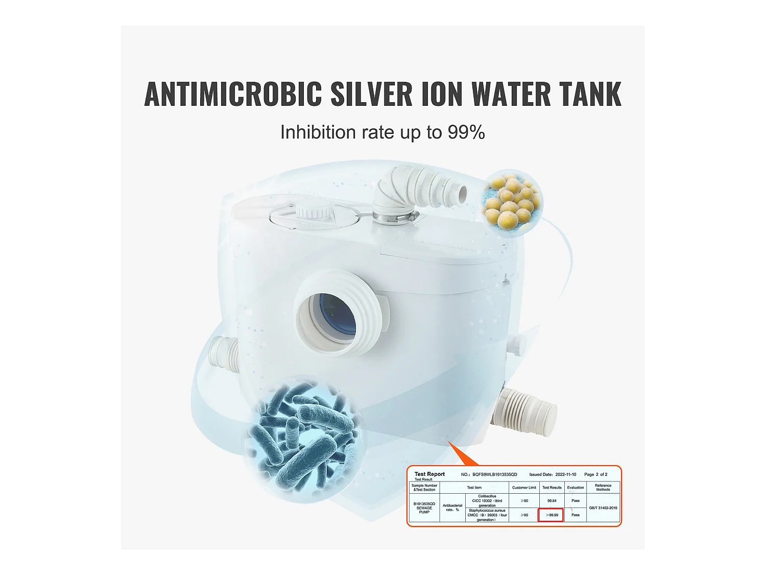 Pompe D'élimination de Broyeur SucceBuy 700 W 3 Entrées D'eau Sous-Sol Cuisine Salle de Bain