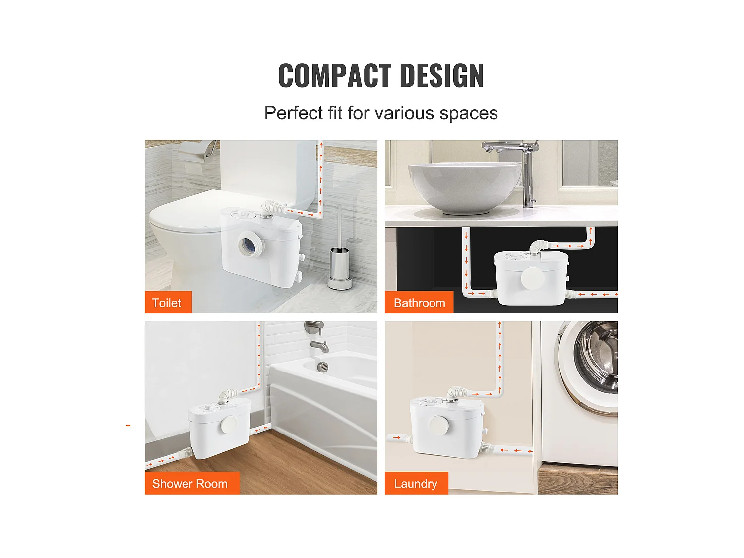 Pompe D'élimination de Broyeur SucceBuy 700 W 3 Entrées D'eau Sous-Sol Cuisine Salle de Bain