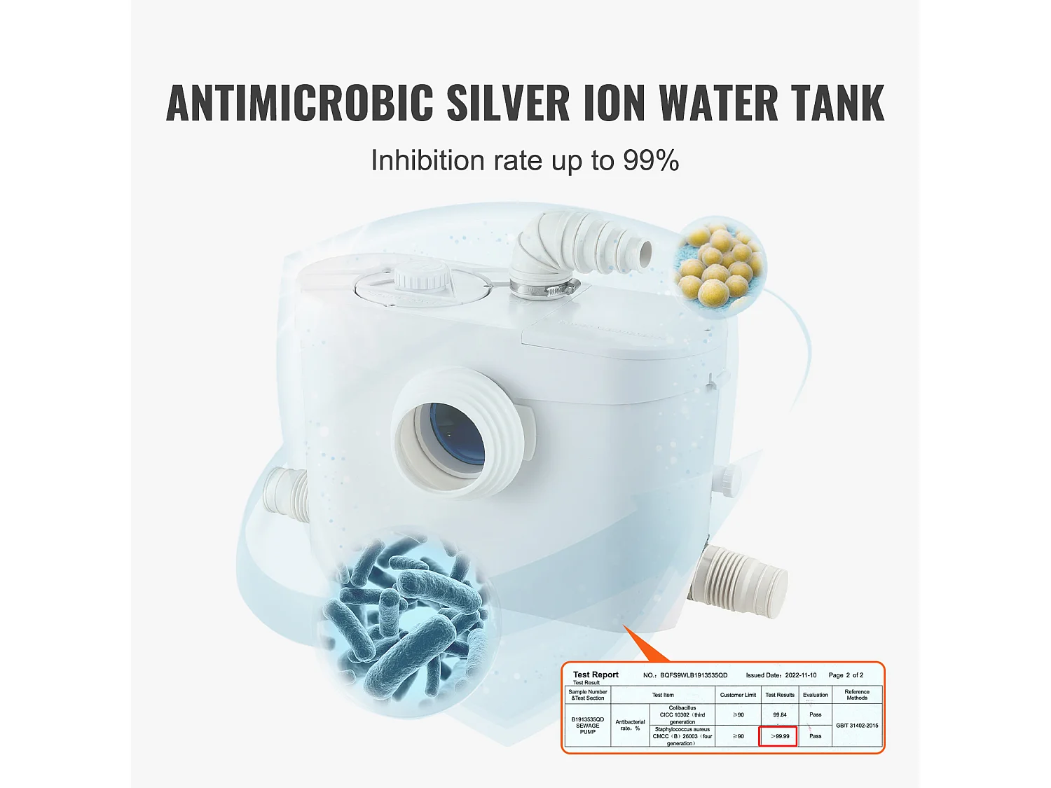 Pompe D'élimination de Broyeur SucceBuy 700 W 3 Entrées D'eau Sous-Sol Cuisine Salle de Bain