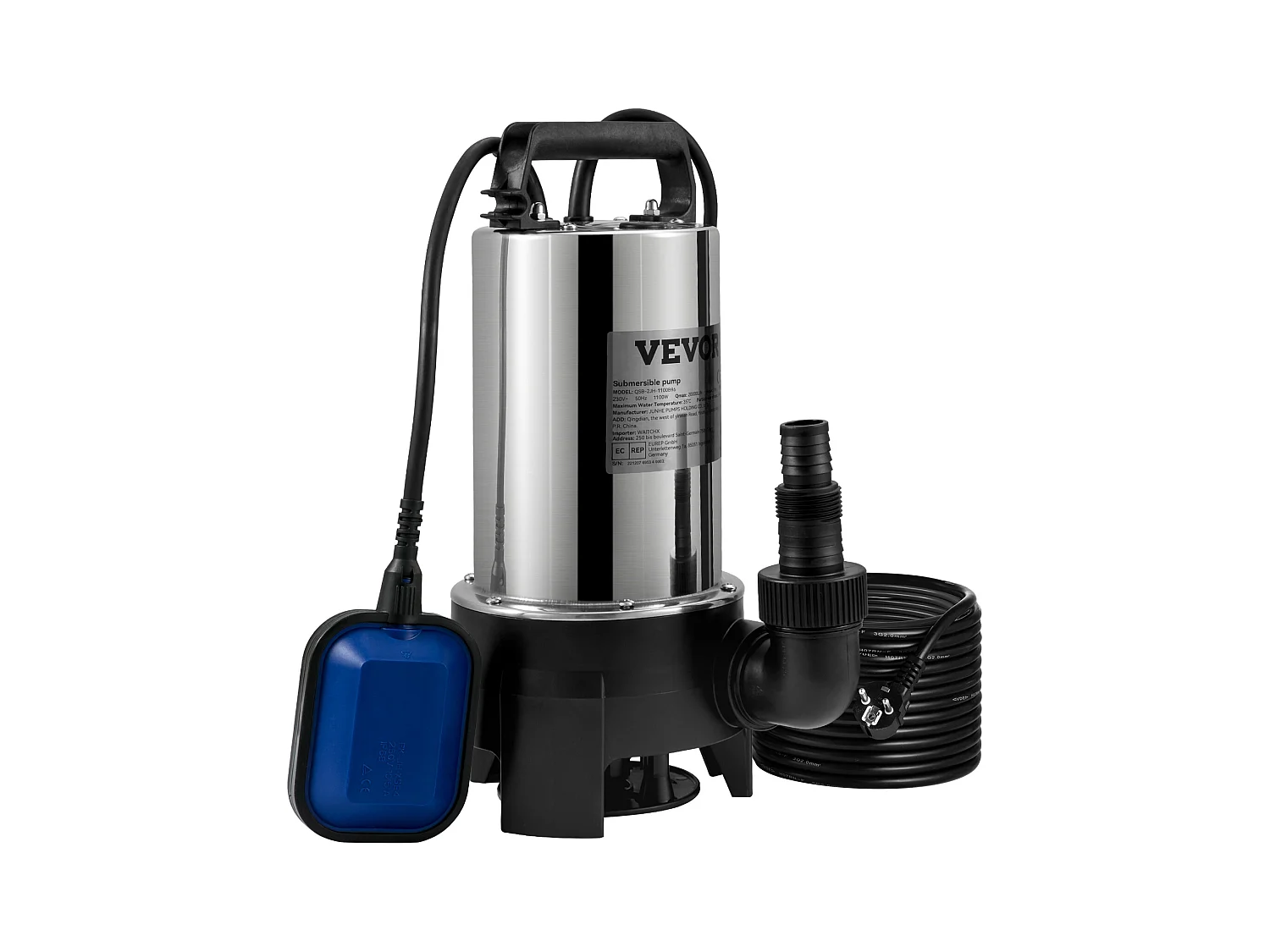 Pompe à Eau SucceBuy Sale Submersible 1100 W pour Inondations, Piscines, Jardin, Étang