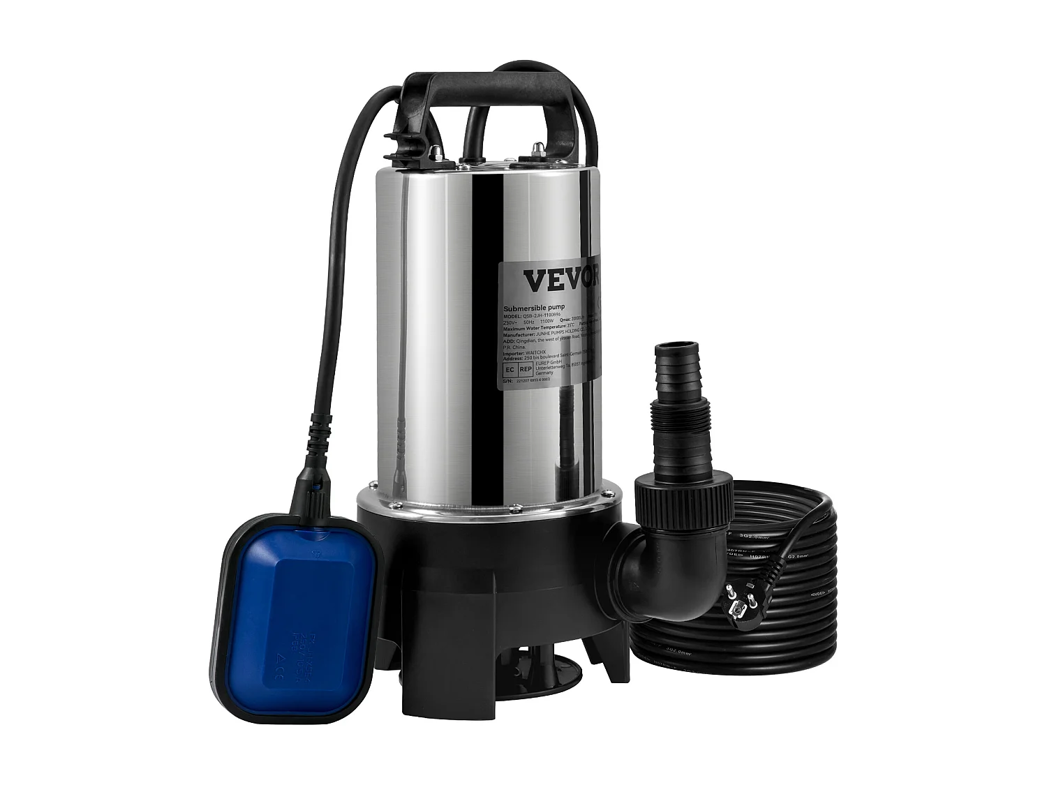 Pompe à Eau SucceBuy Sale Submersible 1100 W pour Inondations, Piscines, Jardin, Étang