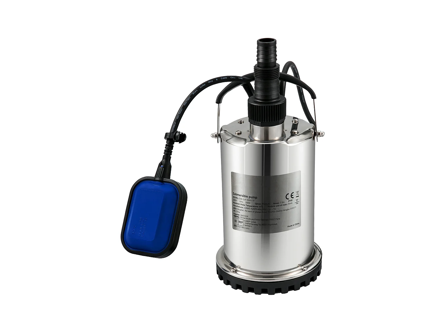 Pompe à Eau Submersible SucceBuy, 550 W, Eau Propre pour Inondations, Piscines, Jardins