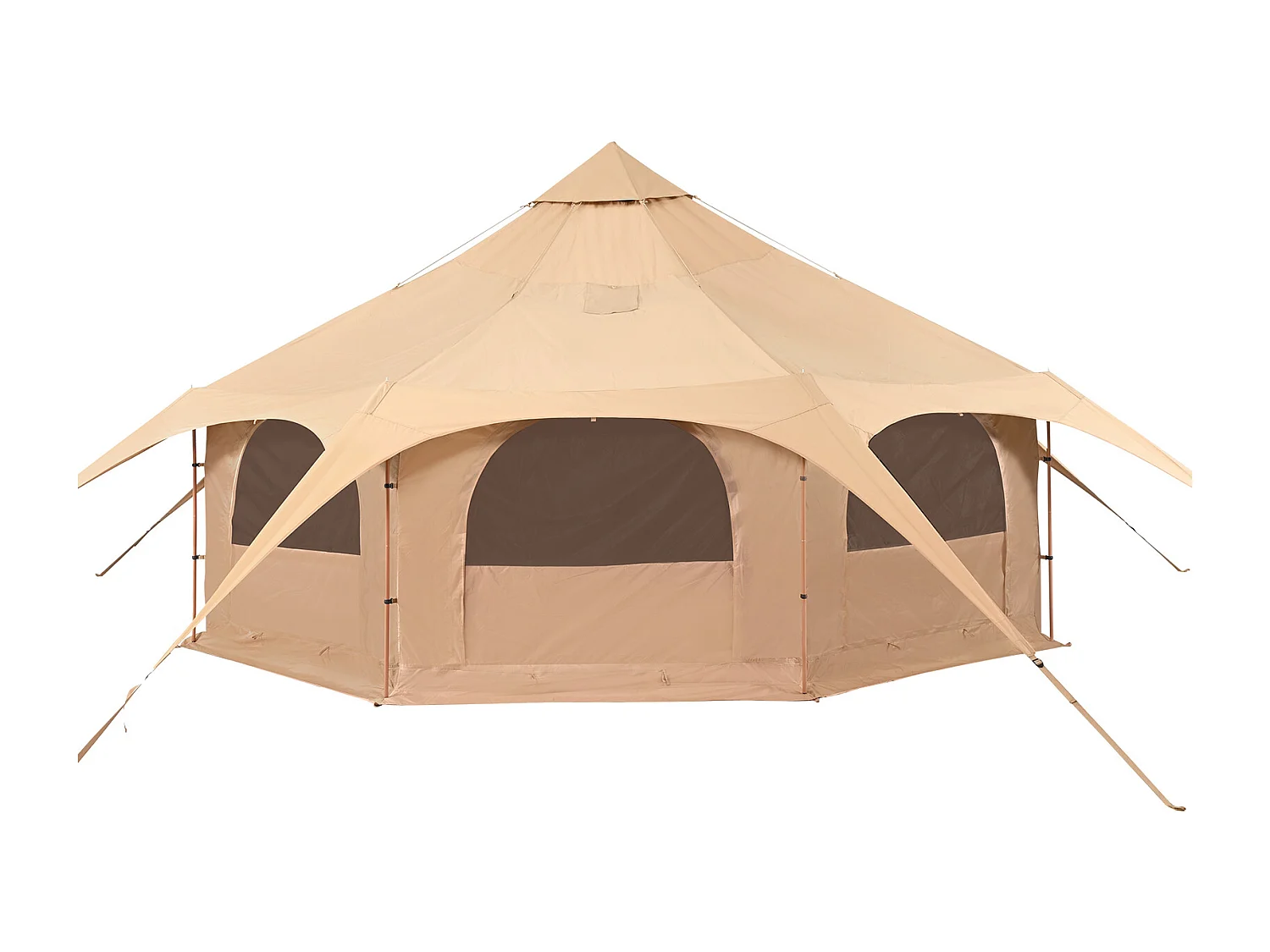 Tente Cloche en Toile SucceBuy 5 M/16,4 Pi, Tente/Tonnelle de Camping 4 Saisons avec Prise pour Poêle