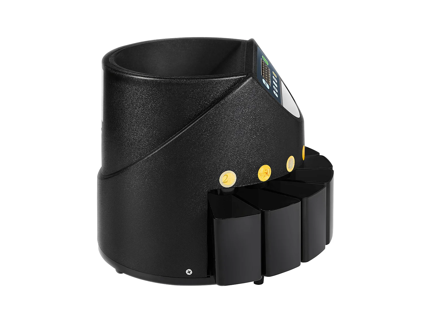 Clasificadora Automática SucceBuy de Monedas de Euros, 220 V / 50 Hz, Clasificador de Monedas Aproximadamente 300 Monedas / Min, con 8 Cajas de Recogida