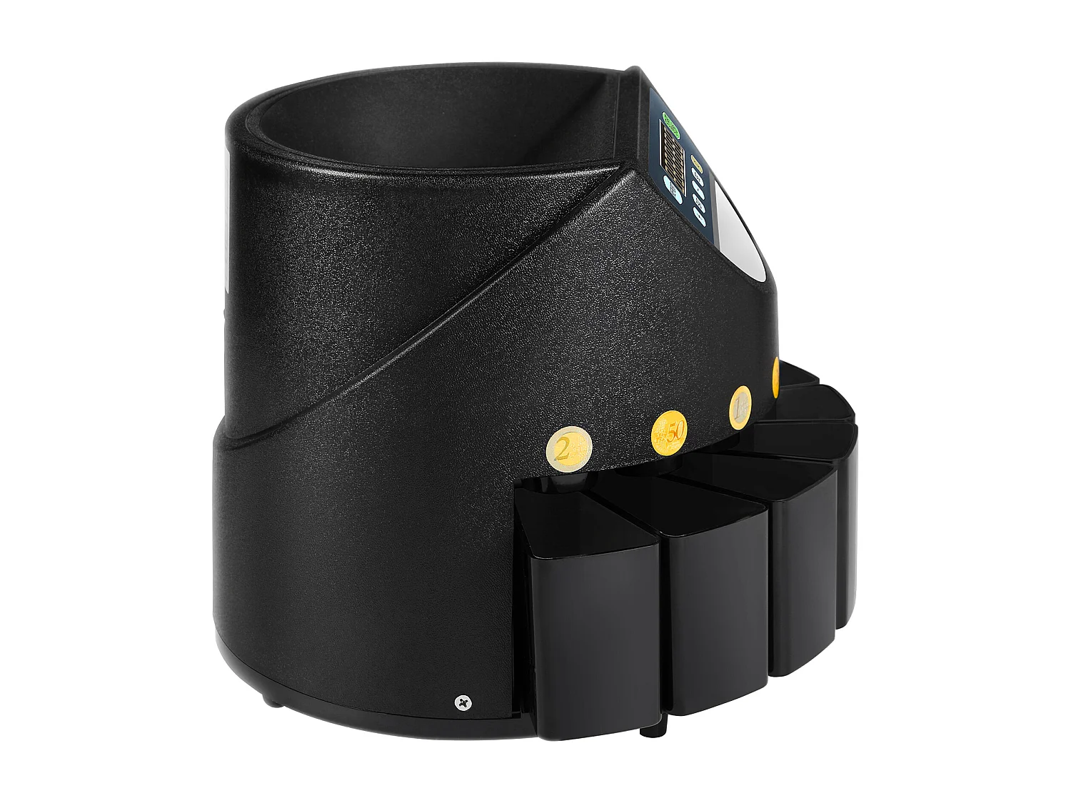 Trieuse Automatique SucceBuy de Pièces d'Euros, 220 V / 50 Hz, Trieur de Pièces Environ 300 Pièces / Min, avec 8 Boîtes de Collecte