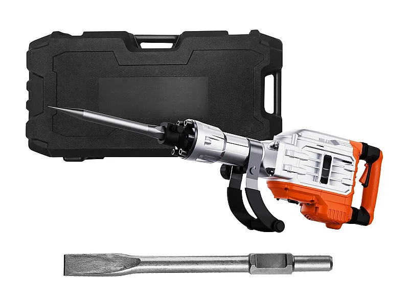 Martelo Pneumático de Demolição SucceBuy, Martelo Demolidor Elétrico de Betão 3500W com 2 Formões