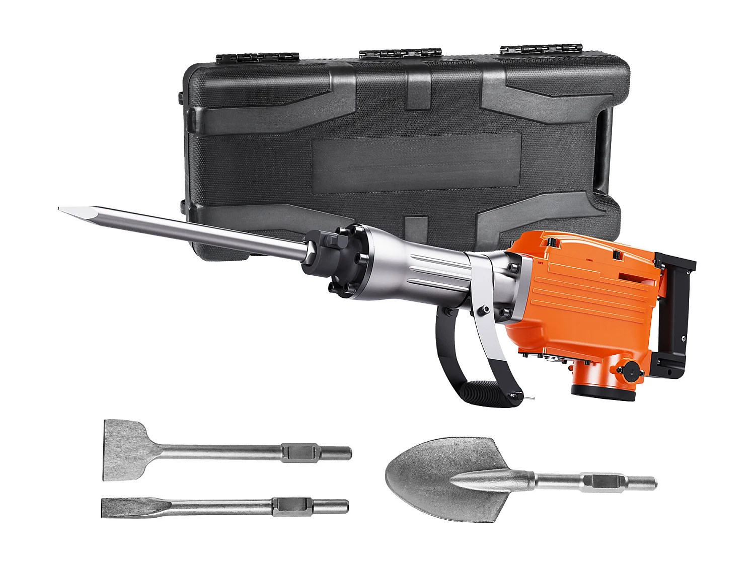 Marteau Piqueur de Démolition SucceBuy Marteau Piqueur de Démolition 2200W Brise-béton Électrique avec 4 Burins