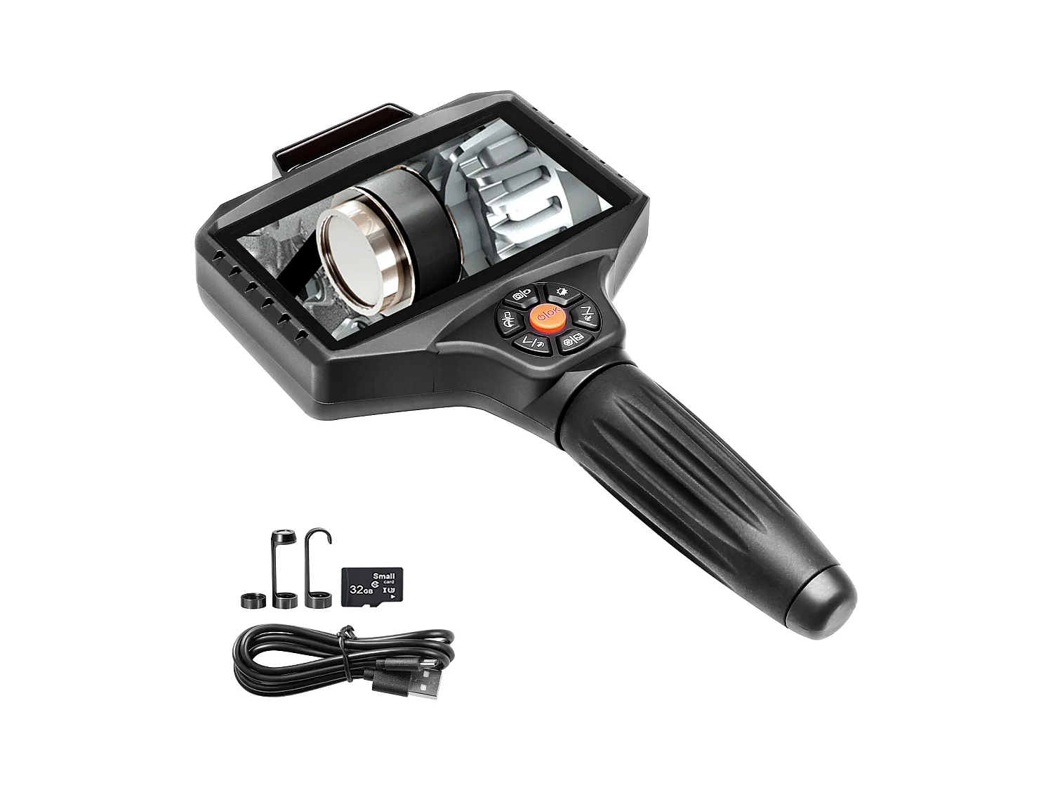 Caméra Endoscopique SucceBuy, Triple Objectif, Écran Partagé IPS 5", Zoom 8x, 10 Lumières LED