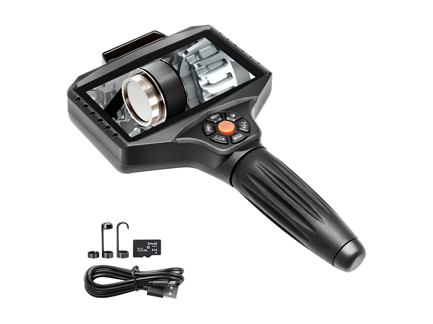 Caméra Endoscopique SucceBuy, Triple Objectif, Écran Partagé IPS 5", Zoom 8x, 10 Lumières LED