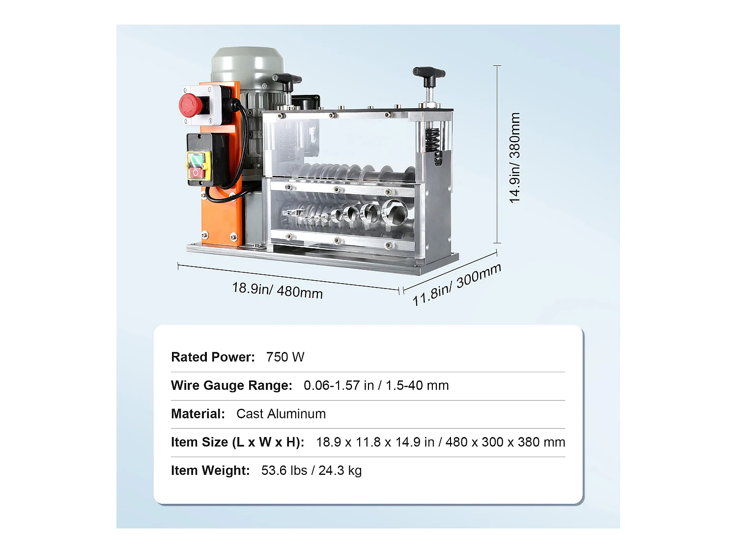Machine à Dénuder SucceBuy Machine à Dénuder Électrique 0.06''-1.26'' Câble en Cuivre Visuel
