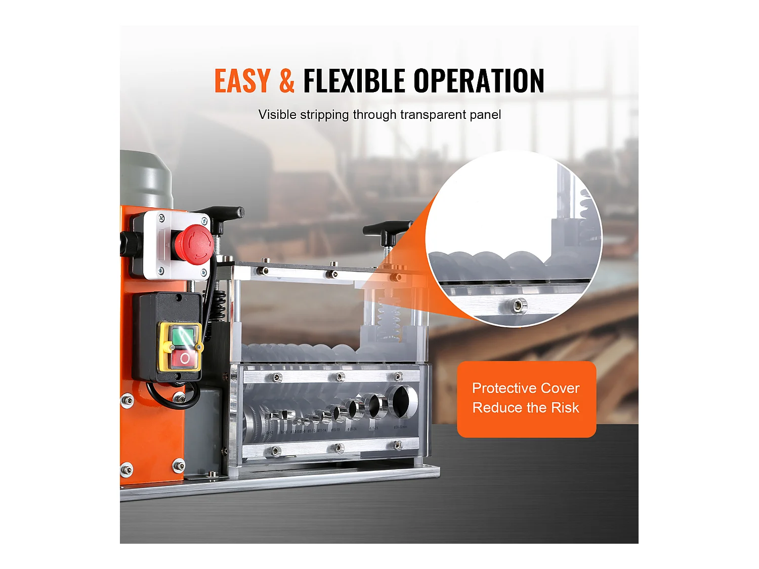 Machine à Dénuder SucceBuy Machine à Dénuder Électrique 0.06''-1.26'' Câble en Cuivre Visuel