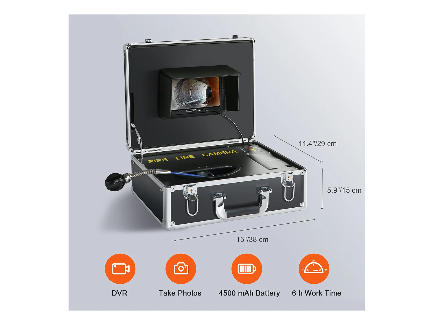 Caméra SucceBuy Caméra D'égout, Écran de 7 Pouces, 1000TVL, Caméra D'inspection de 100 Pieds